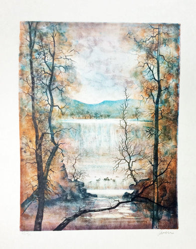 La Cascade Lithograph | Antonio Rivera,{{product.type}}