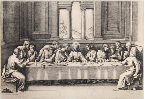 La Cene Etching | Marcantonio Raimondi,{{product.type}}