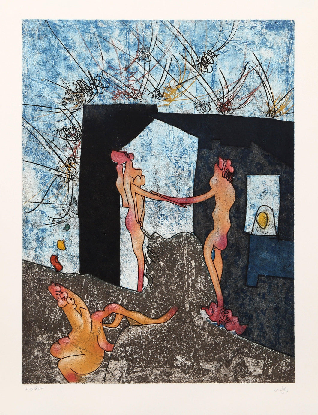 La Danse de la Mort  - Planche 5 (297) Etching | Roberto Matta,{{product.type}}