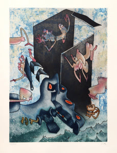 La Danse de la Mort  - Planche 7 (299) Etching | Roberto Matta,{{product.type}}