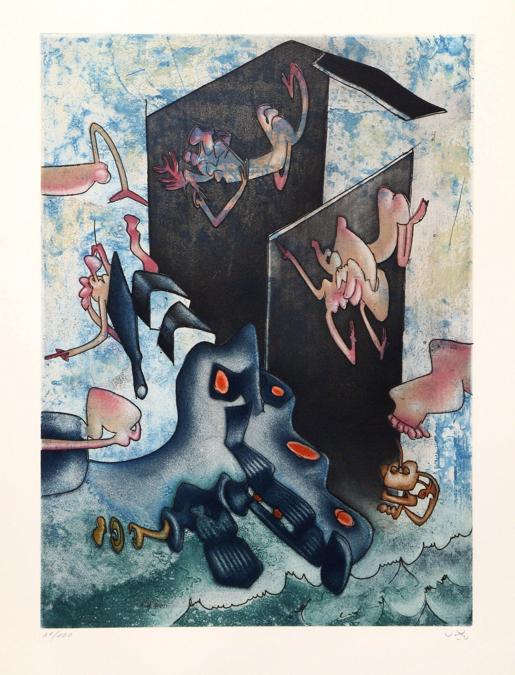 La Danse de la Mort  - Planche 7 (299) Etching | Roberto Matta,{{product.type}}