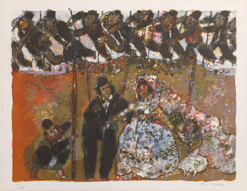 La Danse des Hommes Lithograph | Theo Tobiasse,{{product.type}}