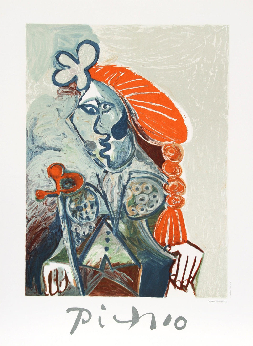 La Femme avec le Béret Rouge Lithograph | Pablo Picasso,{{product.type}}