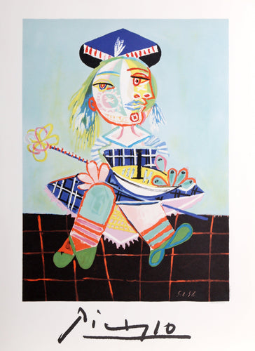 La Fille de L'Artiste a Deux Ans et Demi avec un Bateau Lithograph | Pablo Picasso,{{product.type}}