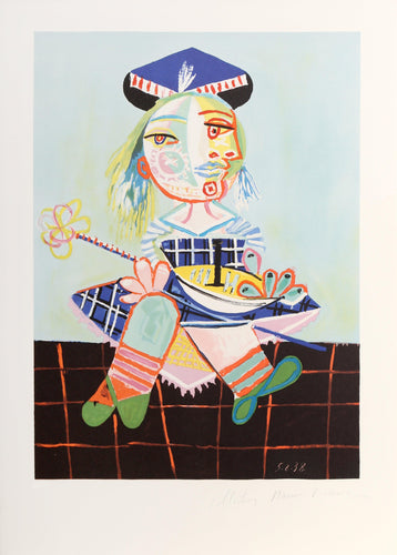 La Fille de L'Artiste a Deux Ans et Demi avec un Bateau Lithograph | Pablo Picasso,{{product.type}}