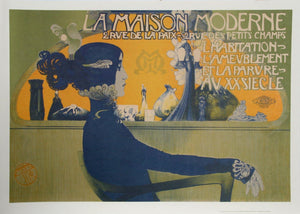 La Maison Moderne (The Blue Lady) Poster | Manuel Orazi,{{product.type}}