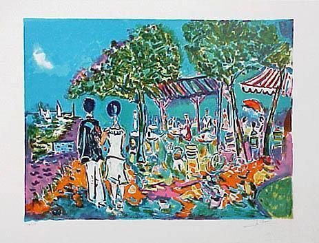 La Petite Auberge Lithograph | Jean Claude Picot,{{product.type}}
