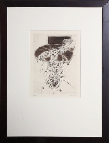 La petite fille sur canape noir Etching | Hans Bellmer,{{product.type}}