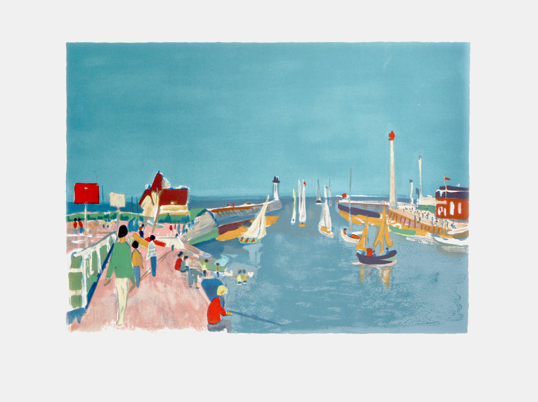 La Place de Deauville Lithograph | Jacques Potin,{{product.type}}