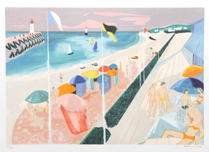 La Plage a Deauville Lithograph | Georges Lambert,{{product.type}}