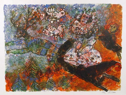 La Reine des Neiges Lithograph | Theo Tobiasse,{{product.type}}