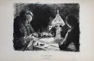 La Veillee Lithograph | Maximilien Luce,{{product.type}}