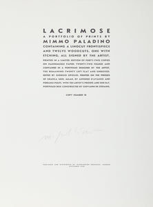 Lacrimose Portfolio Woodcut | Mimmo Paladino,{{product.type}}