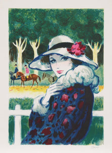 Lady at the Races Lithograph | Amadeu Casals Pons,{{product.type}}