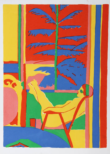 Lady in Chair Screenprint | John Grillo,{{product.type}}