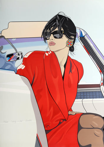 Lady in Red Screenprint | Scott Jacobs,{{product.type}}