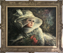 Lady in White Hat Oil | Juan Lopetegui,{{product.type}}
