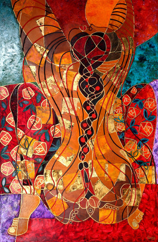 Lady Reaching for the Sun Oil | Huöng,{{product.type}}