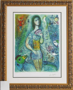 Lady with Fan Poster | Marc Chagall,{{product.type}}