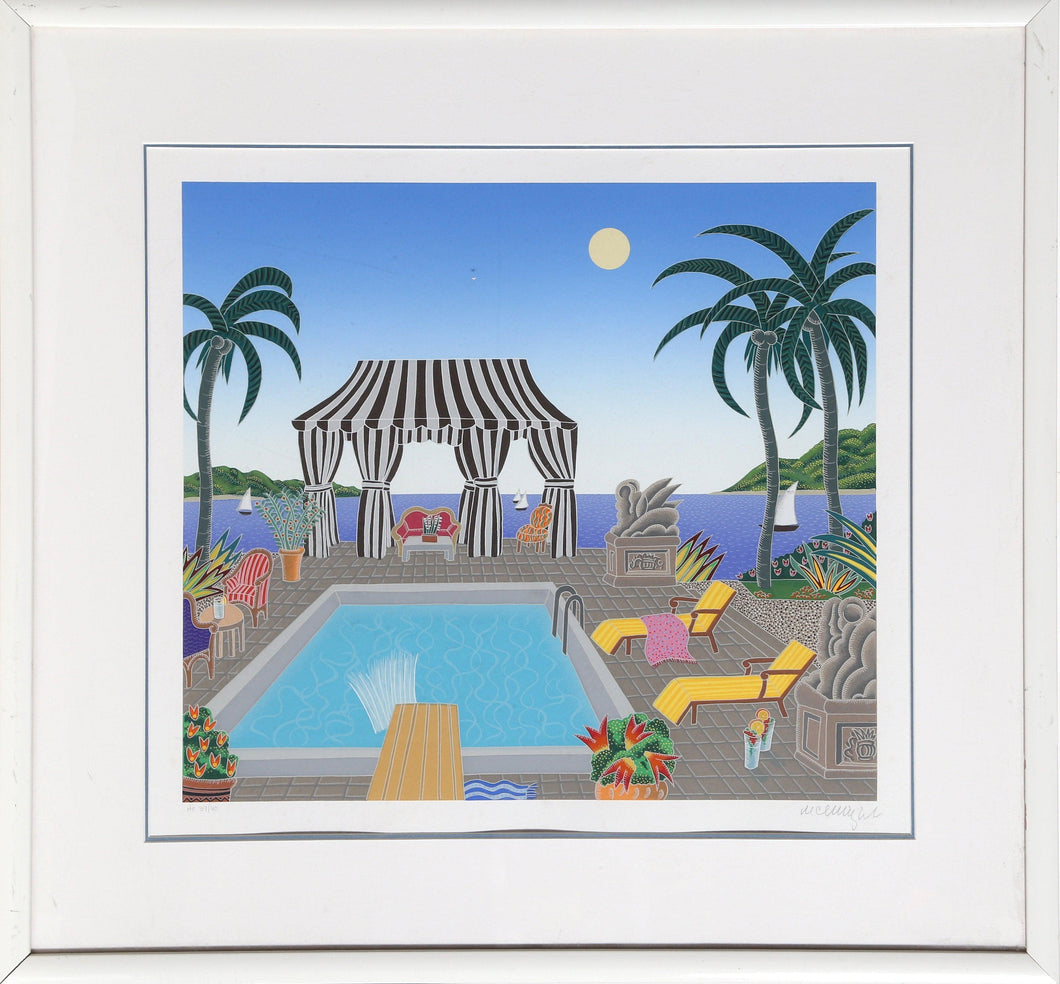 Lake Worth from the Palm Beach Suite Screenprint | Thomas McKnight,{{product.type}}