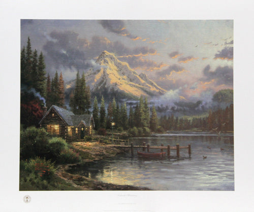 Lakeside Hideaway Lithograph | Thomas Kinkade,{{product.type}}