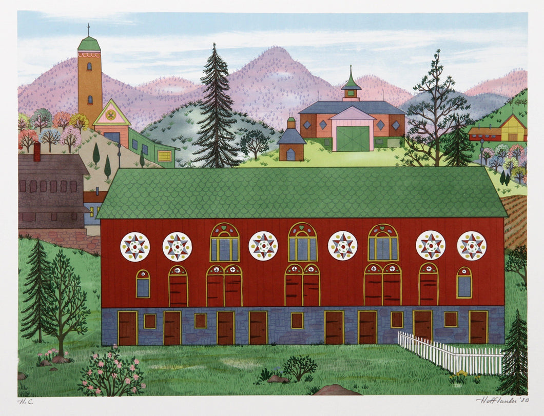Lancaster Barns Screenprint | Jack Hofflander,{{product.type}}