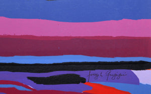Landscape in Blue and Purple Screenprint | Joseph Grippi,{{product.type}}