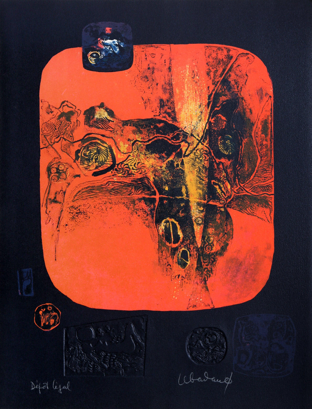 Landscape in Orange Lithograph | Lebadang (aka Hoi),{{product.type}}