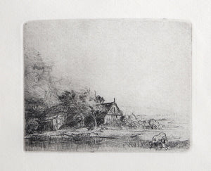 Landscape with a Cow (B237) Etching | Rembrandt,{{product.type}}
