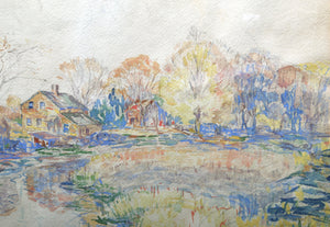 Landscape with House Watercolor | Richard Smith Daggy,{{product.type}}