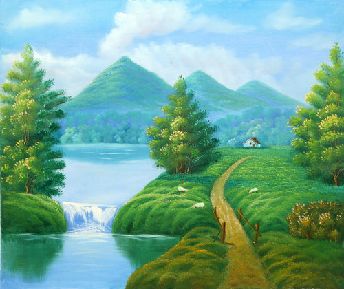 Landscape with Sheep (2) Oil | Meijan Yang,{{product.type}}