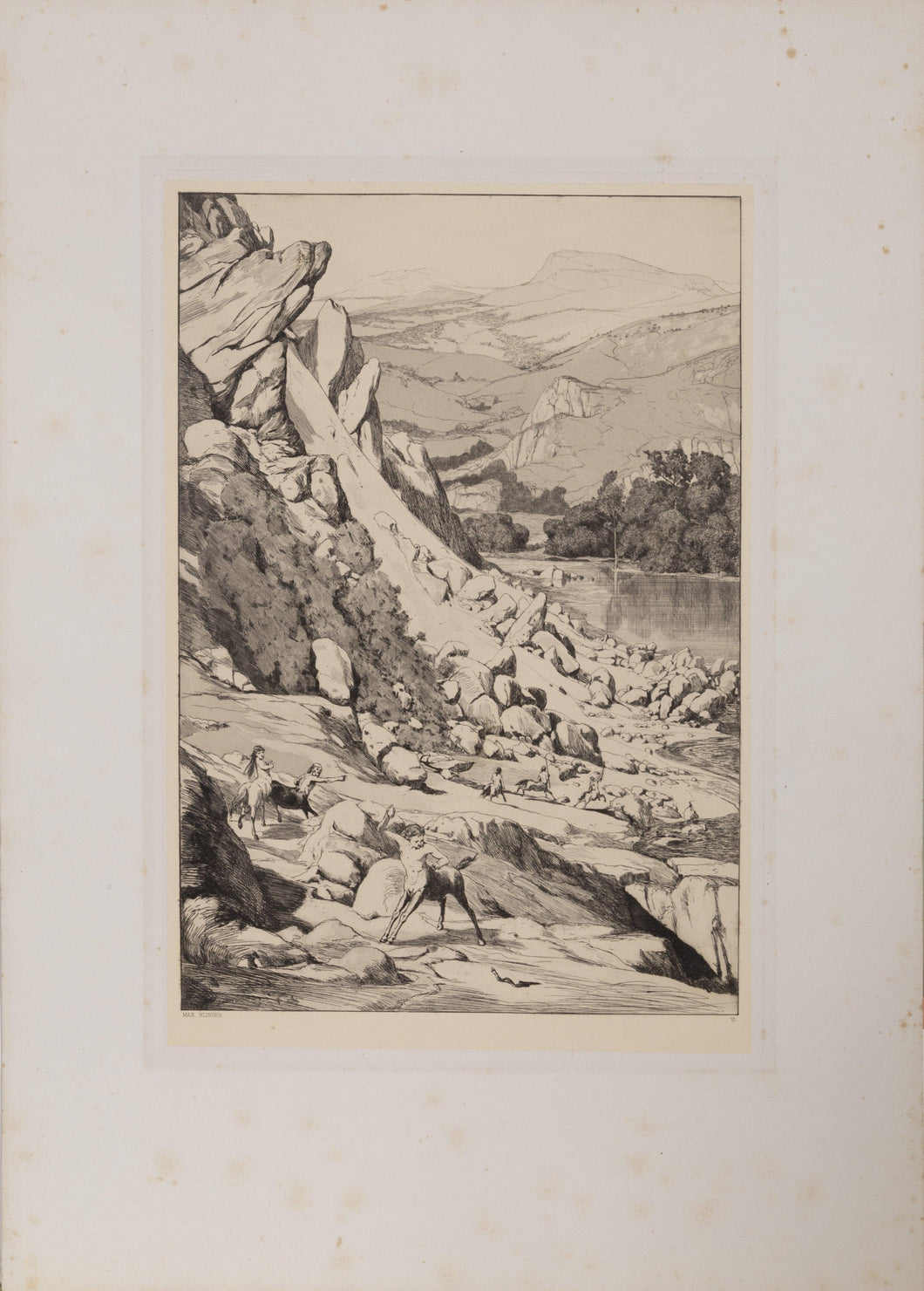 Landslide (Bergsturz) Etching | Max Klinger,{{product.type}}