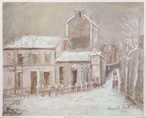 Lapin Agile in Winter Lithograph | Maurice Utrillo,{{product.type}}