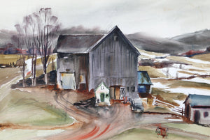 Large Barn (P2.44) Watercolor | Eve Nethercott,{{product.type}}