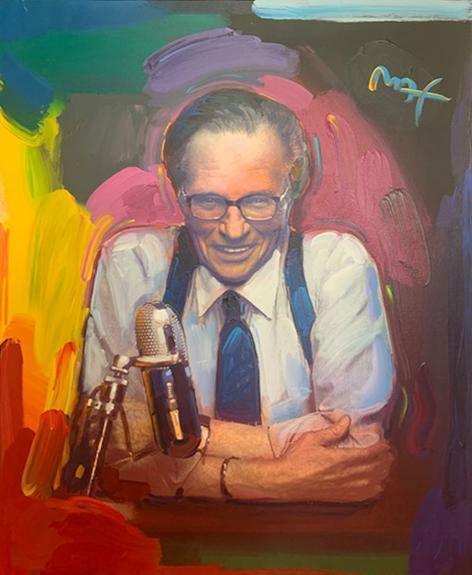 Larry King Acrylic | Peter Max,{{product.type}}