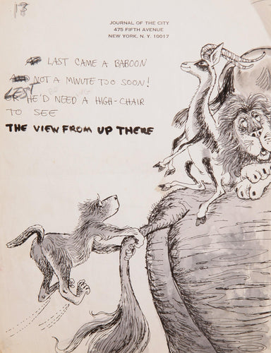 Last Came a Baboon Watercolor | Marshall Goodman,{{product.type}}