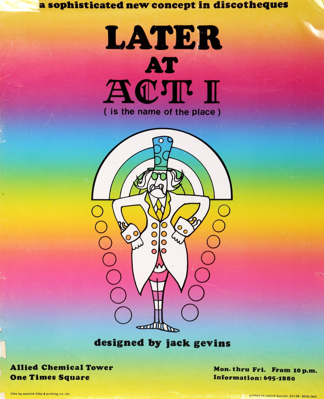 Later at Act II Discotheque Poster | Jack Gevins,{{product.type}}