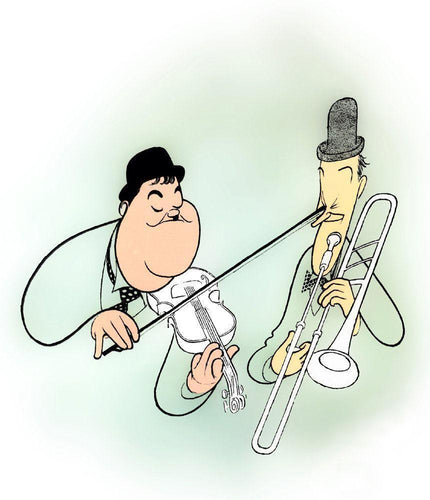 Laurel & Hardy: Here's Lookin' at You Lithograph | Al Hirschfeld,{{product.type}}