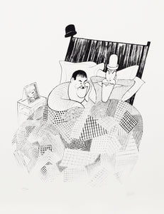 Laurel and Hardy (Sweet Dreams) from The March of the Wooden Soldiers Lithograph | Al Hirschfeld,{{product.type}}