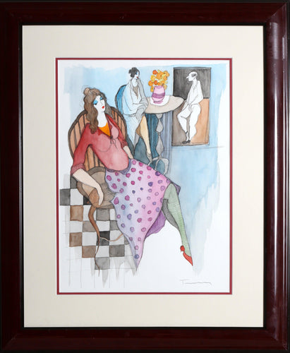 Lavender Dress Watercolor | Itzchak Tarkay,{{product.type}}