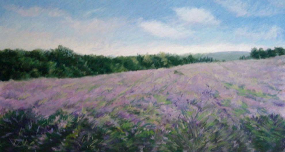 Lavender in the Vaucluse Pastel | Eileen Serwer,{{product.type}}