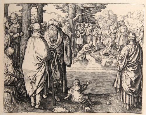 Le Bapteme de Jesus Christ Etching | Lucas van Leyden,{{product.type}}