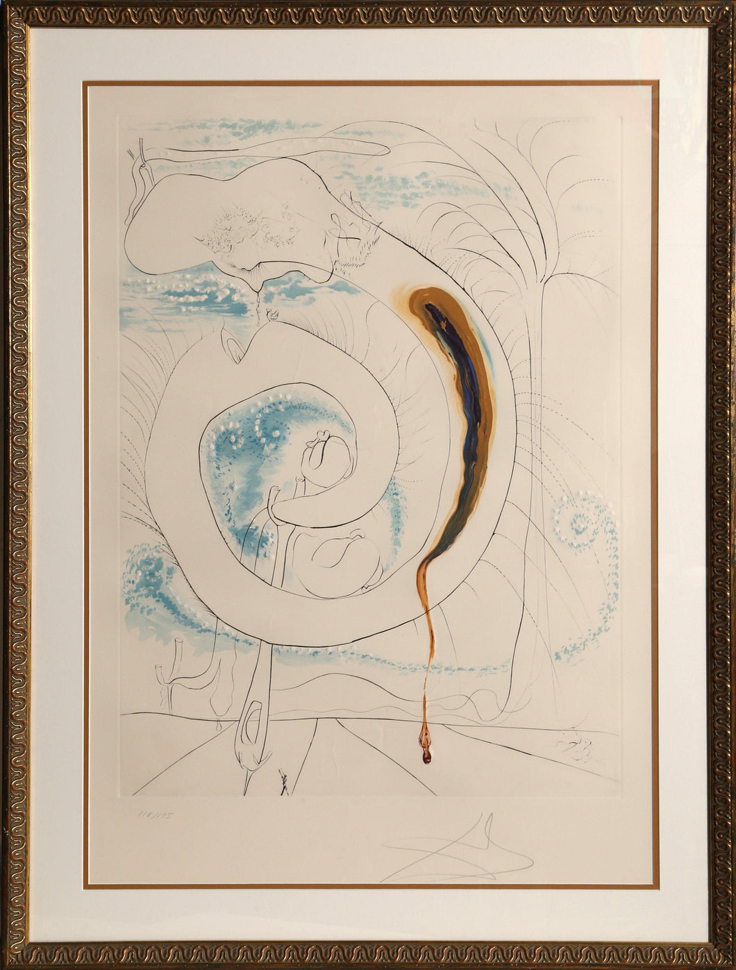 Le cercle visceral du Cosmos from La Conquete du Cosmos Etching | Salvador Dalí,{{product.type}}