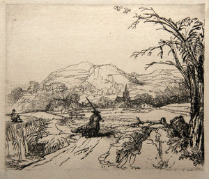 Le Chasseur (B211) Etching | Rembrandt,{{product.type}}