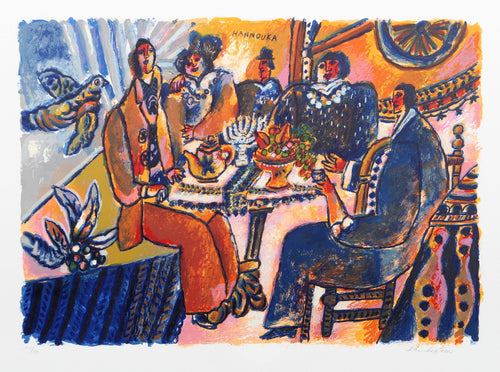 Le Ciel est Bleu (Hannouka) Lithograph | Theo Tobiasse,{{product.type}}