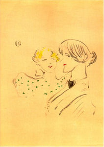 Le Deux Soeurs Legendaires Lithograph | Henri de Toulouse-Lautrec,{{product.type}}