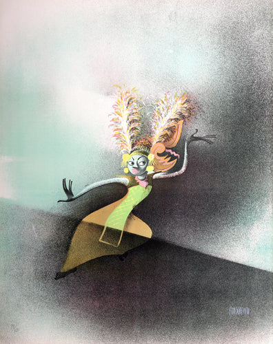 Le Gong, Bali Dancer Lithograph | Al Hirschfeld,{{product.type}}