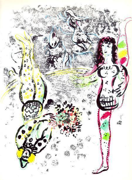 Le Jeu des Acrobates Lithograph | Marc Chagall,{{product.type}}