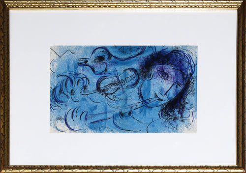 Le Joeur de Flute Lithograph | Marc Chagall,{{product.type}}