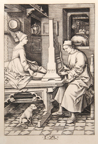 Le Joueur d'Orgue Etching | Israhel van Meckenem,{{product.type}}